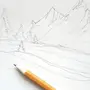 Зимний рисунок карандашом