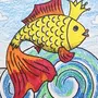 Золотая рыбка рисунок карандашом