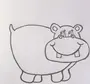 Как нарисовать бегемота для детей