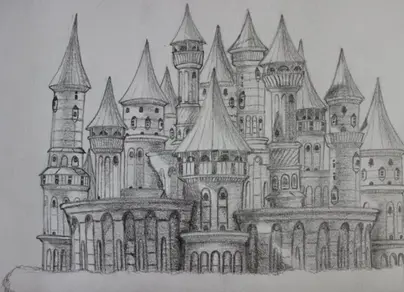 Как нарисовать дворец