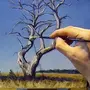 Нарисовать Дерево Маслом