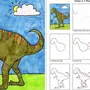 Как нарисовать динозавра для детей