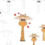 Жираф простой рисунок для детей