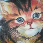 Как нарисовать кошку красками