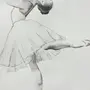 Балерина на сцене рисунок