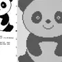 Рисунки по клеточкам панда
