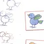Как Нарисовать Птицу На Ветке