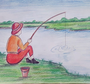 Как Нарисовать Рыбака