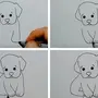 Нарисовать собаку карандашом