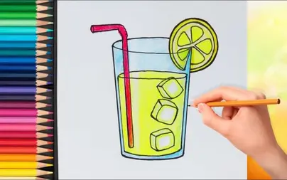 Как нарисовать стакан