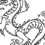 Китайский дракон легкий рисунок