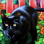 Кот на заборе рисунок