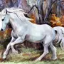 Лошадь Рисунок Гуашью