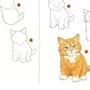 Рисунок котенка для детей 1 класса