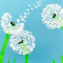 Рисунок цветы ватными палочками