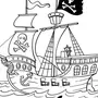 Пиратский корабль рисунок