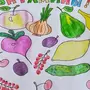 Рисунки овощей и фруктов для детей