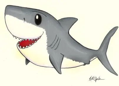Акула рисунок для детей