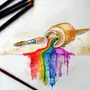Рисунки цветными карандашами легкие