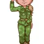 Военная Девушка Рисунок