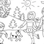 Рисунок Зимние Забавы Для Детей