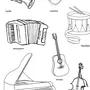 Рисунки Музыкальных Инструментов Карандашом