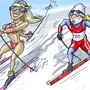 Лыжный спорт рисунок