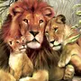 Рисунок семьи животных