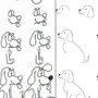 Рисунок собаки карандашом для детей