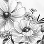 Цветок Черно Белый Рисунок