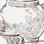 Чайник и чашка рисунок