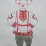Чувашский костюм рисунок