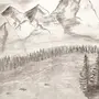 Красивые Горы Рисунок