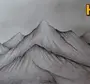 Горы Рисунок Карандашом