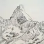 Горы Кавказа Рисунок