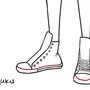 Как нарисовать обувь на ногах