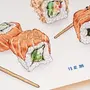 Рисунок суши для срисовки