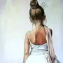 Девочка со спины рисунок