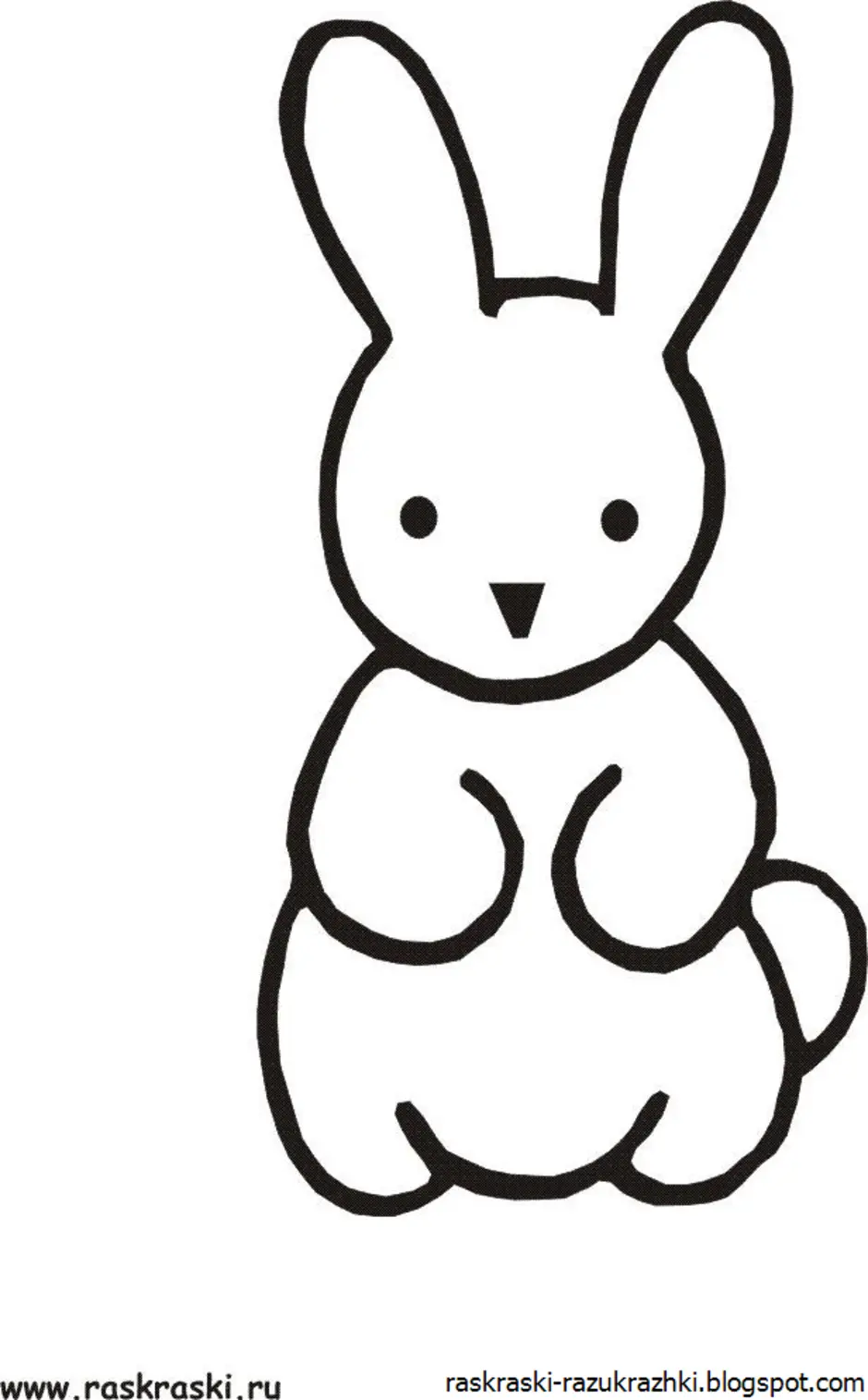 Раскраски Заяц для детей 2 3 лет (35 шт.) - скачать или распечатать бесплатно #