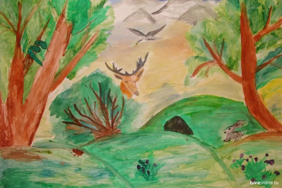 Лес наш главный интерес конкурс рисунков. Рисунок на тему лес. Рисование на тему лес. Нарисовать лес для детей. Конкурс рисунков о лесе.