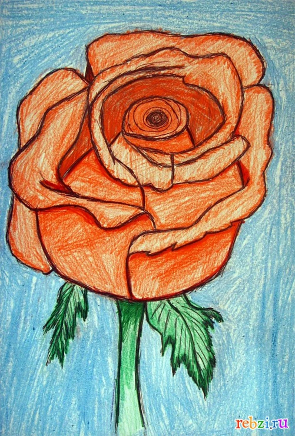 Детские розочки. Рисование розы для детей.