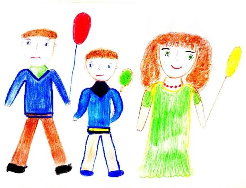 Нарисовать рисунок год семьи. Детский рисунок человека. Рисунок семьи детский. Человек рисунок для детей. Детские рисунки людей.