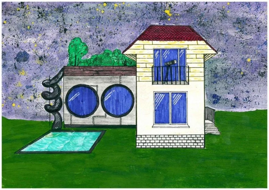 Нарисовать дом на луне окружающий мир 1. Здания для рисования. Рисование на тему дом. Детские рисунки домов. Дом детский рисунок.