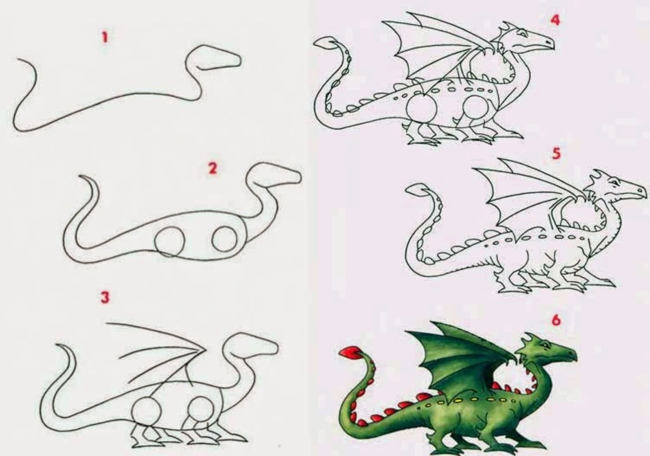 Легкие драконы для детей. Поэтапное рисование дракона. Дракон рисунок. Поэтапные рисунки драконов. Поэтапный рисунок дракона.