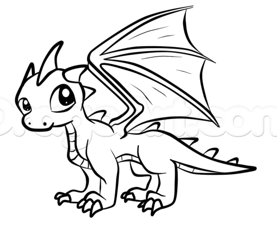 Легкие драконы для детей. Раскраска дракон. Раскраска дракончик. Рисунок дракона для срисовки. Раскраски драконов.