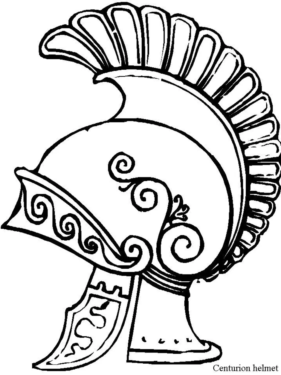 Раскраска с римским всадником-легионером из древнего рима