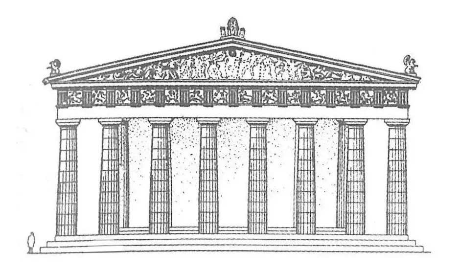 Греческий храм рисунок 4 класс