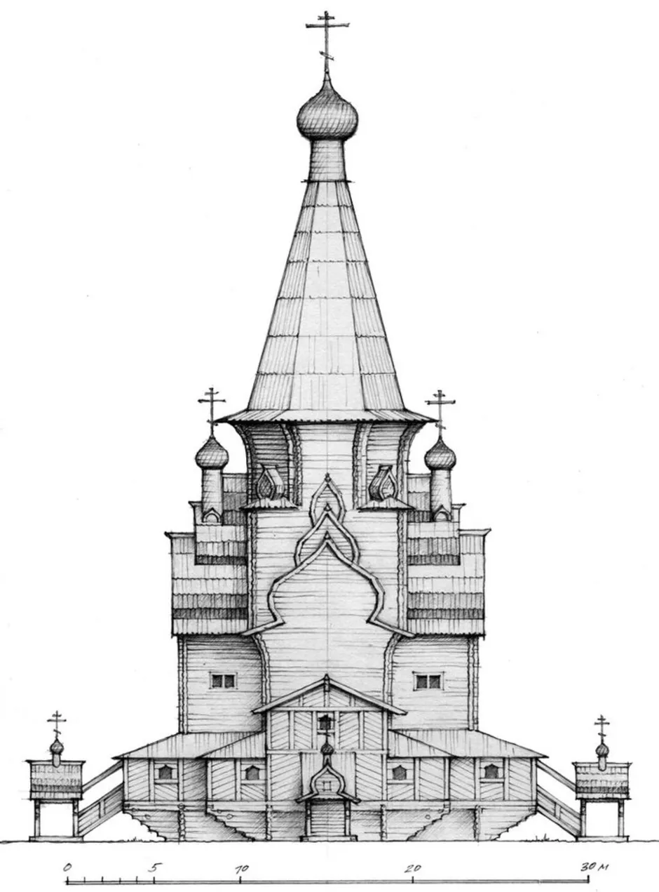 Русская архитектура рисунок легкий