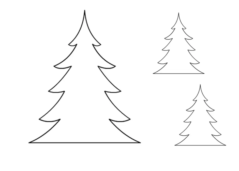 Елочки разной высоты картинки на занятие для детей