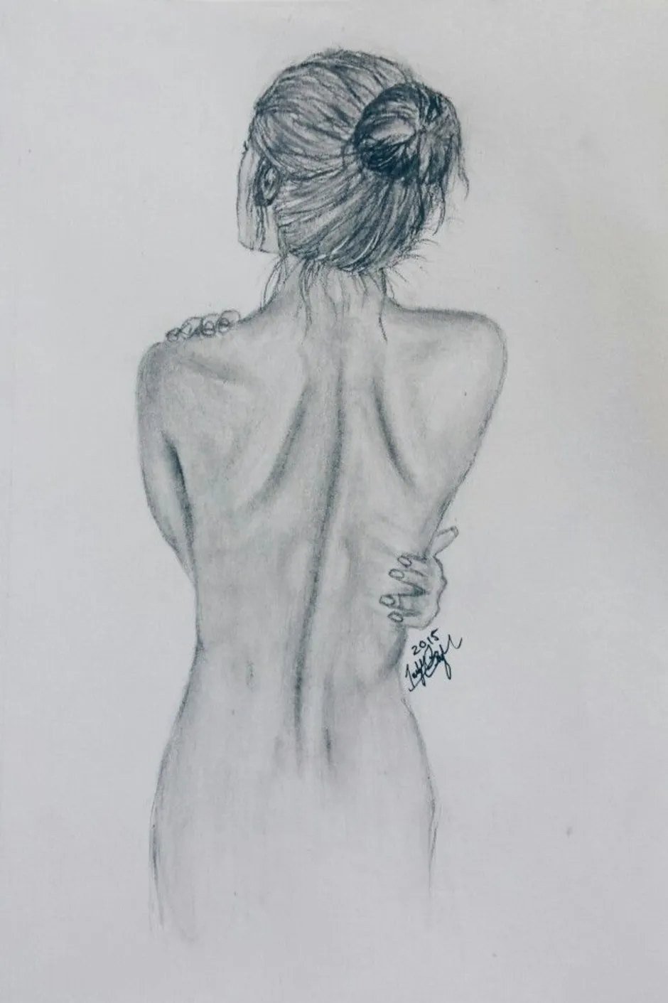 картинки рисовать спиной
